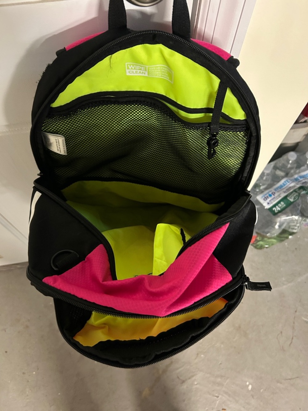 adidas Hot Pink and Black Sports Backpack - Picture 3 of 4